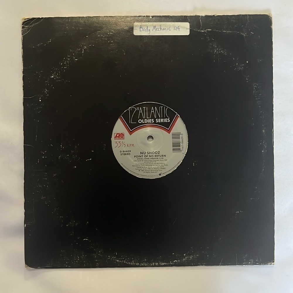 NU SHOOZ / QUADRANT SIX – "POINT OF NO RETURN / BODY MECHANIC" VINYL RECORD ✨✨✨